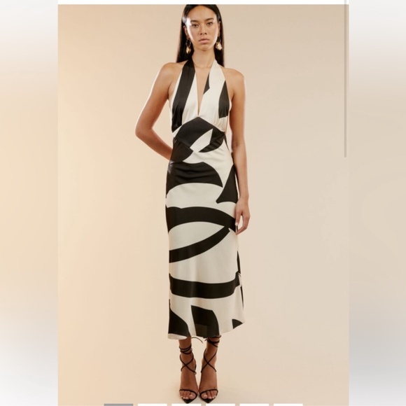 Nwt bardot citron halter midi dress - Picture 8 of 13